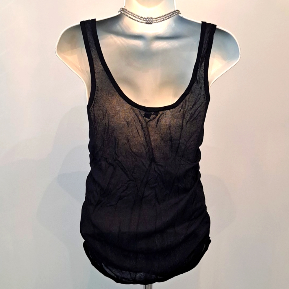 bebe Black Sequin Top - Picture 2 of 5